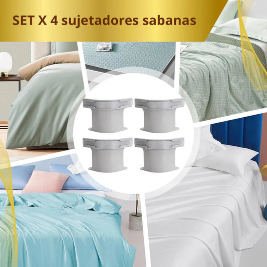 BedGrip™ Sujetadores de Sábanas Premium Antideslizantes