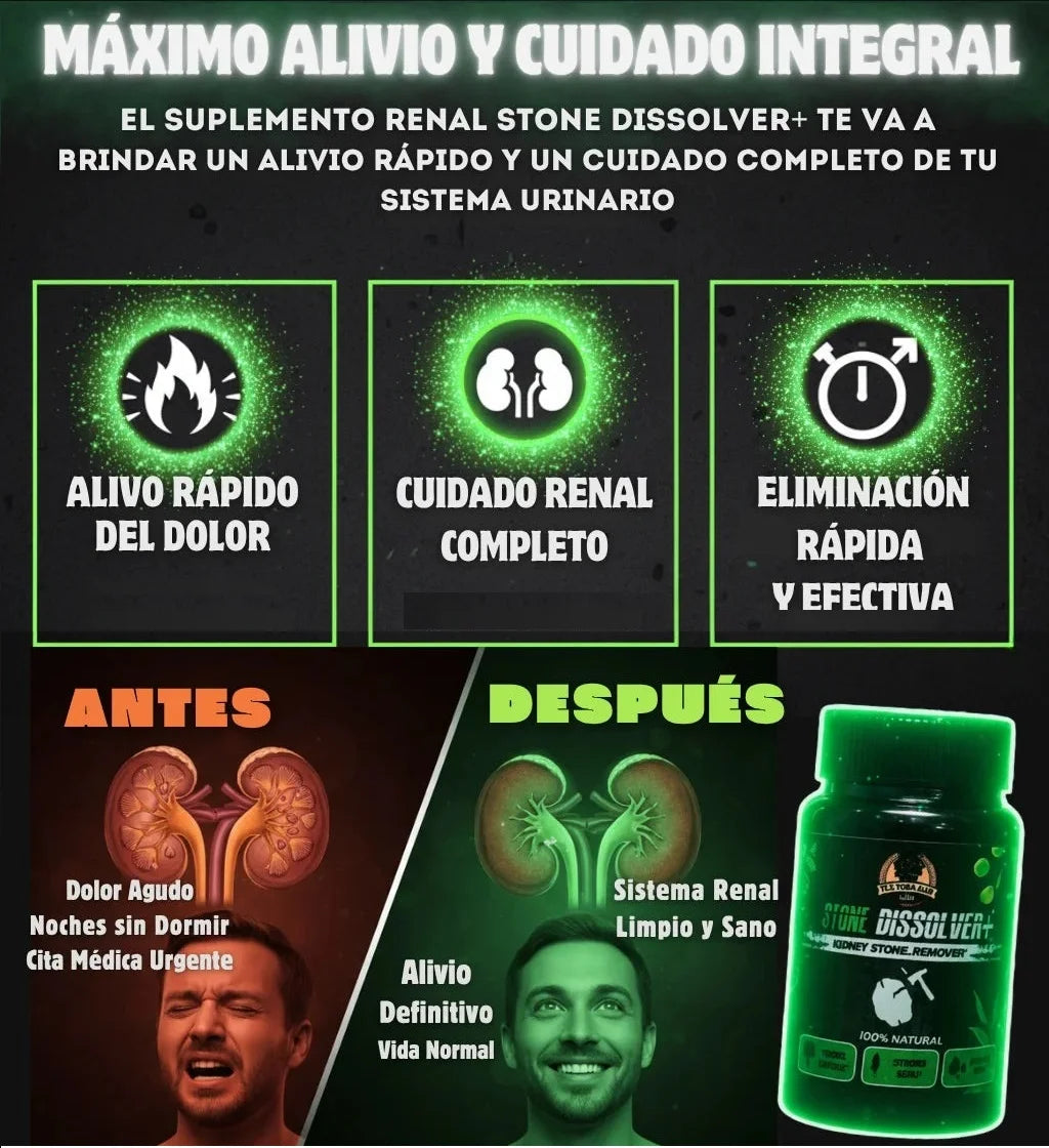 Stone Dissolver™ Suplemento Renal Bienestar para tus Riñones