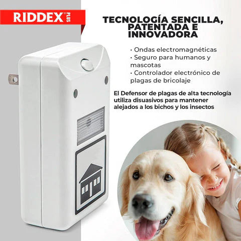 Ultrasonix Riddex® Protección Inteligente contra Plagas sin Químicos 3x1