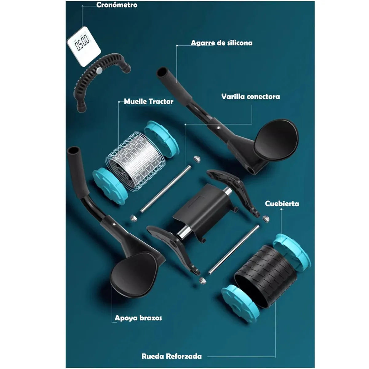 FitRoller Pro Tonifica tu abdomen desde casa + Tapete de regalo