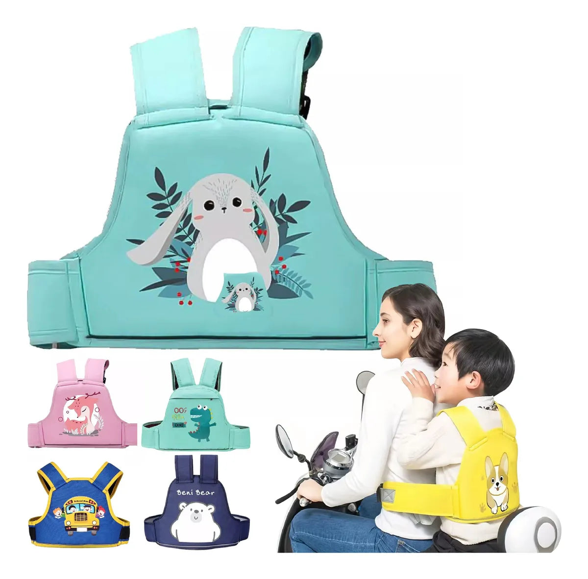 KidSecure™ Cangurera Ajustable Infantil para Moto