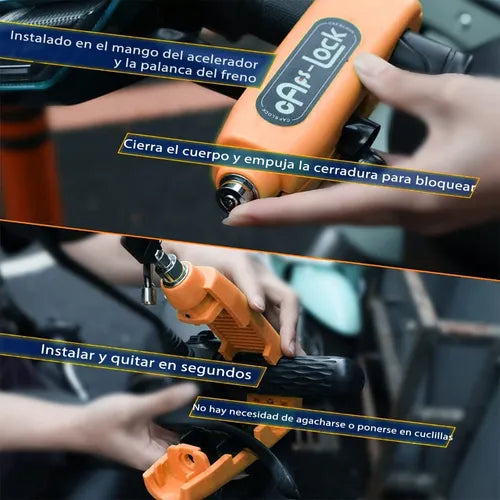 Caps Lock™ Bloqueo de manillar anti-robo seguridad en segundos