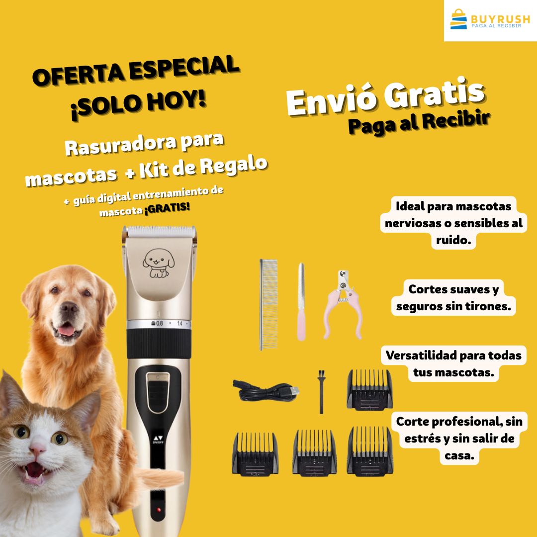 Rasuradora Para Mascotas PetGlamPro®  ¡más regalo!